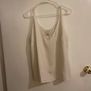 A New Day White Chiffon Tank Top